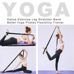 Leg Stretcher Band On Door Stretch Belts Stretching Equipment for Yoga Ballet Dance Fitness Flexibility Training Gymnastic Exercise