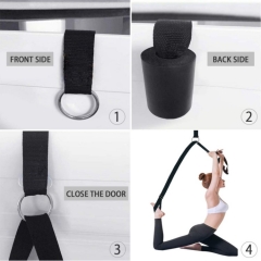 Leg Stretcher Band On Door Stretch Belts Stretching Equipment for Yoga Ballet Dance Fitness Flexibility Training Gymnastic Exercise