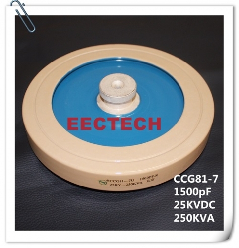 EECTECH CCG81-7, 1500PF, 25KVDC RF ceramic capacitor, high voltage power capcaitor diameter 200mm, M10 screw