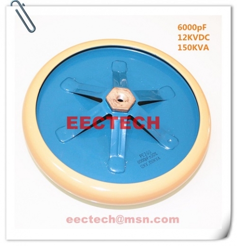 PE200, 6000pF,12KVDC leg lead capacitor, high voltage power capacitor, ceramic RF capacitors PE6000PF, 12KV