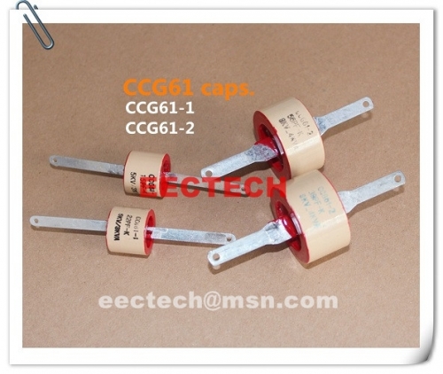 CCG61-1, 27PF, 33PF, 39PF or 68PF, 4KVDC, barrel style ceramic capacitor