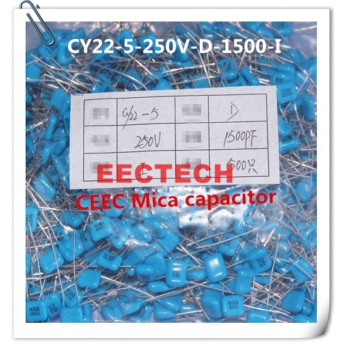 CY22-5-250V-D-1500-I silver coated mica capacitor from Beijing EECTECH