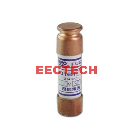 Cylindrical Cap-shaped Fuses,Equivalent model FRN-R (aM)， fuse RO16H 250V/10A (1box=20pcs)