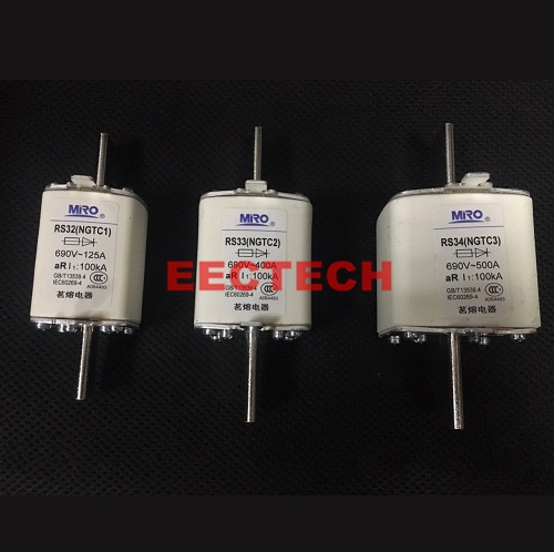 10pcs MIRO RS31-63A Fusibile Ad Azione Rapida AR 63 Amp NGT00 - Foto 5