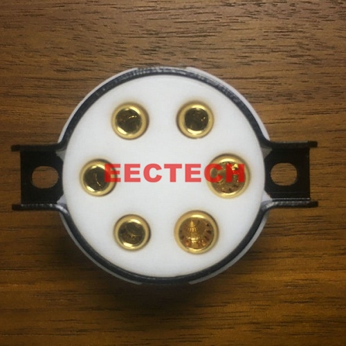 Teflon WE310A electronic socket, beryllium copper Teflon 6-pin socket