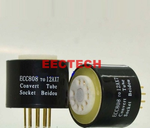 ECC808 to 12AX7 Tube Conversion Block,convert socket (1 box=2 pcs)