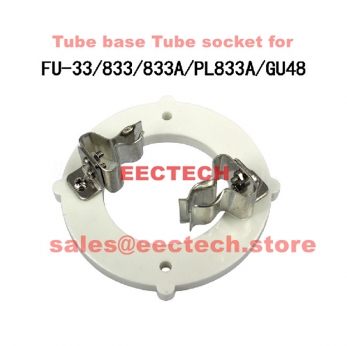 Tube socket, tube base for 833, 833A, 833C, FU33, FU-33, GU48 tubes (1 box=2 pcs)