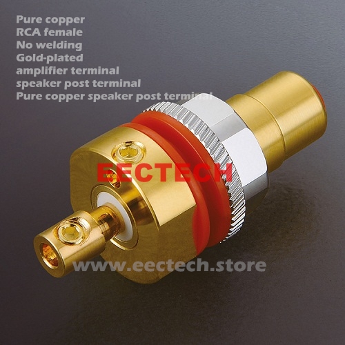 RC102G RCA female pure copper gold-plated screw type (one box = 4 pcs