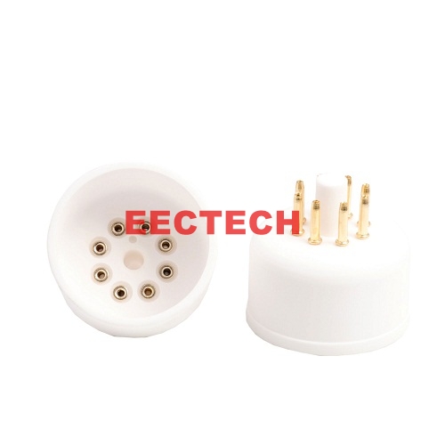 Ceramic 8-pin tube socket KT88-95-G gold-plated bile base, suitable for AZ1, AZ1, 1 AZ12, EL12 EF12, etc.