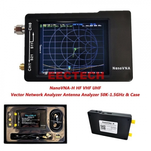 New 2.8 inch LCD Display NanoVNA-H HF VHF UHF Nano VNA Vector Network Analyzer Antenna Analyzer with Battery Case