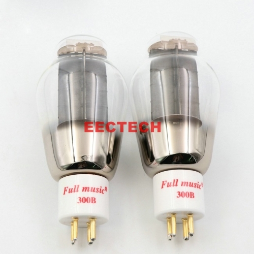 Fullmusic 300B Vacuum Tube Solid Plate Gold Pins Ceramic Base Alternative To Other Brands Tuba Audio For Vintage Hifi (one pairs)