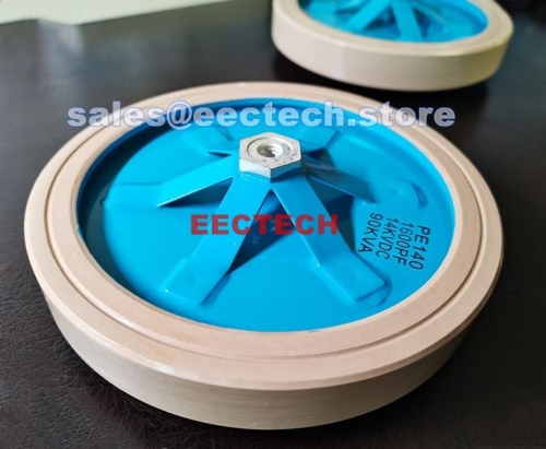 PE140, 1200 pF / 14 KVDC leg lead ceramic disc capacitor