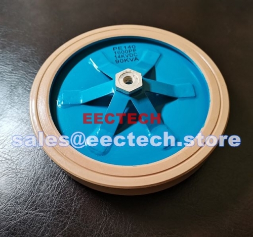 PE140, 1500pF/14KVDC leg lead ceramic disc capacitor