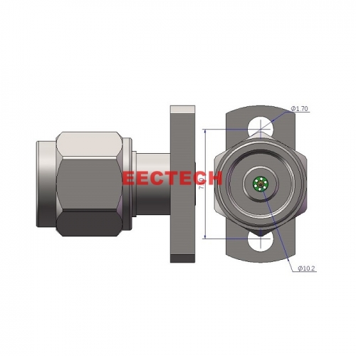 1.0JF2, 1.0KF2 panel type (2-hole plug, socket), 1.0mm Series Detachable Panel Connector, EECTECH