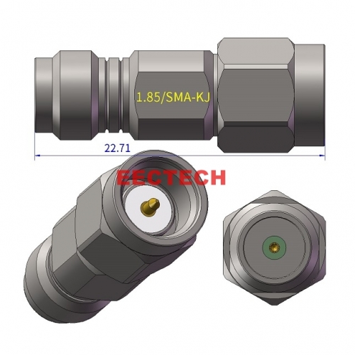 1.85/SMA-KJ Coaxial converter, 1.85/SMA series converters, EECTECH