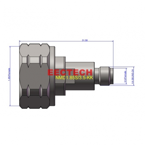 NMD1.85S/3.5-KK Coaxial converter, NMD1.85D series converter, Dedicated converter for VNA cable assemblies