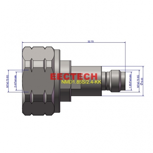 NMD1.85S/2.4-KK Coaxial converter, NMD1.85D series converter, Dedicated converter for VNA cable assemblies