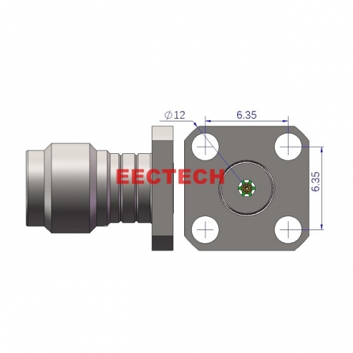 1.85KF4-864 Detachable Panel Connector, 1.85mm panel type (4-hole plug, socket), EECTECH