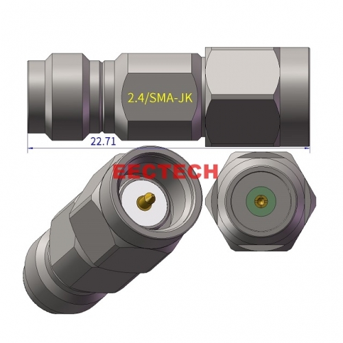 2.4/SMA-JK Coaxial converter, 2.4/SMA series converters,  EECTECH