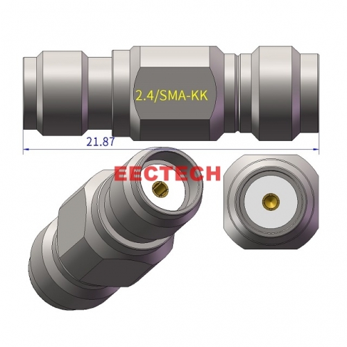 2.4/SMA-KK Coaxial converter, 2.4/SMA series converters,  EECTECH