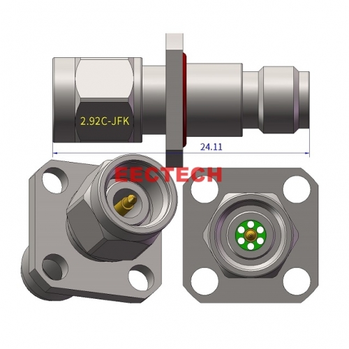 2.92C-JFK Coaxial adapter, 2.92 series converters,  EECTECH