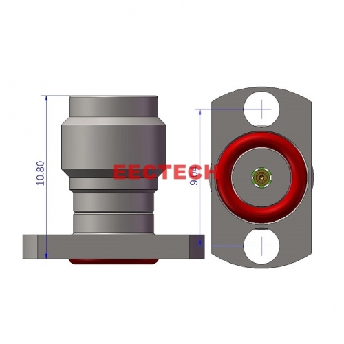 2.4KF2-1016 Detachable Panel Connector, 2.4mm panel type (2-hole plug, socket), EECTECH