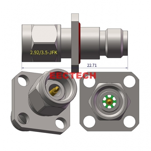 2.92/3.5-JFK Coaxial adapter, 2.92/3.5 series converters,  EECTECH