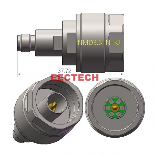 NMD3.5D/N-KJ Coaxial adapter, VNA cable test port usage, NMD3.5D series converter,  EECTECH