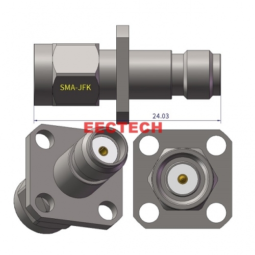 SMA-JFK Coaxial adapter, SMA series converter,  EECTECH