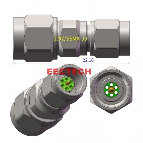 2.92/SSMA-JJ Coaxial adapter, 2.92/SSMA series converters, EECTECH