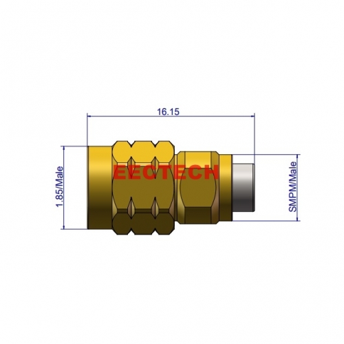 1.85/SMPM-JJS Smooth Bore Coaxial adapter, 1.85/SMPM series converters, EECTECH