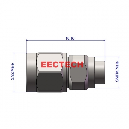 2.92/SMPM-JJS Smooth Bore Coaxial adapter, 2.92/SMPM series converters, EECTECH