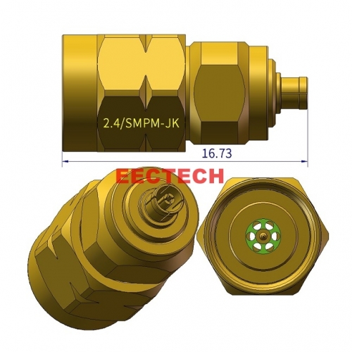 2.4/SMPM-JK Coaxial adapter, 2.4/SMPM series converters, EECTECH