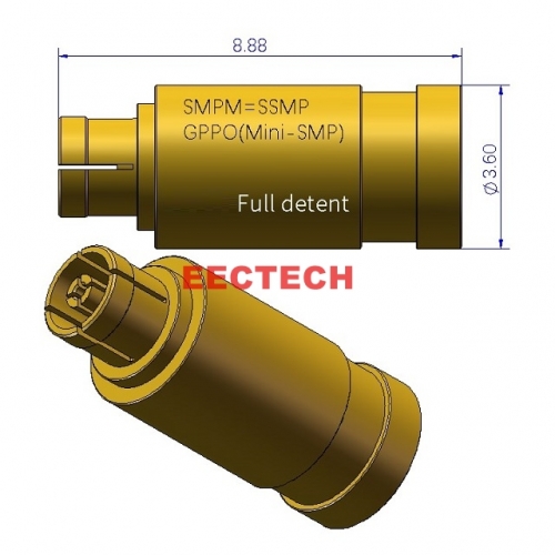 SMPMF1CL-65 Coaxial Fixed Load, 1Watts, DC-40GHz, SMPM series coaxial fixed load, EECTECH