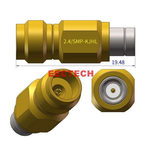 2.4/SMP-KJL Limited Detent Coaxial adapter, 2.4/SMP Series Converter, EECTECH