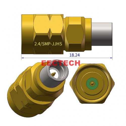 2.4/SMP-JJS Smooth Bore Coaxial adapter, 2.4/SMP Series Converter, EECTECH