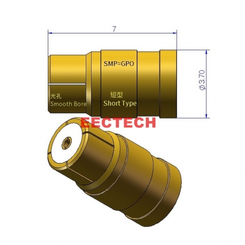 SMPF1CL7-40S Coaxial Fixed Load, SMP coaxial fixed load, EECTECH