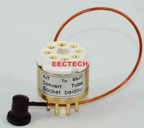 6J7,EF37 to 6SJ7 tube conversion base, special gold-plated