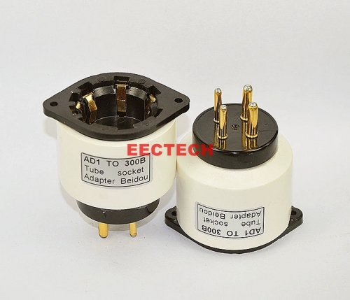 AD1 to 300B Electron Tube, Conversion Block, Special Gold Plated