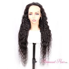 Water Wave 4x4 5x5 Closure Wig 13x4 13x6 Full Frontal Wig 200% Density Mink Brazilian Diamond Virgin Hair