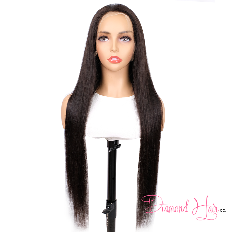 Silky Straight Lace 5x5 Closure Wig 13x4 13x6 Full Frontal Wig 200% Density Mink Brazilian Diamond Virgin Hair