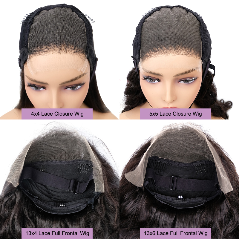 Silky Straight Lace 4x4 5x5 Closure Wig 13x4 13x6 Full Frontal Wig 200% Density Mink Brazilian Diamond Virgin Hair