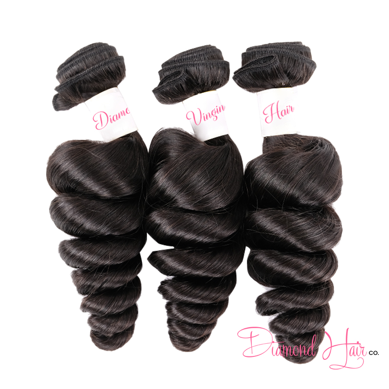 Loose Wave 3 Bundle Deals With A 5x5 Lace Closure Mink Brazilian