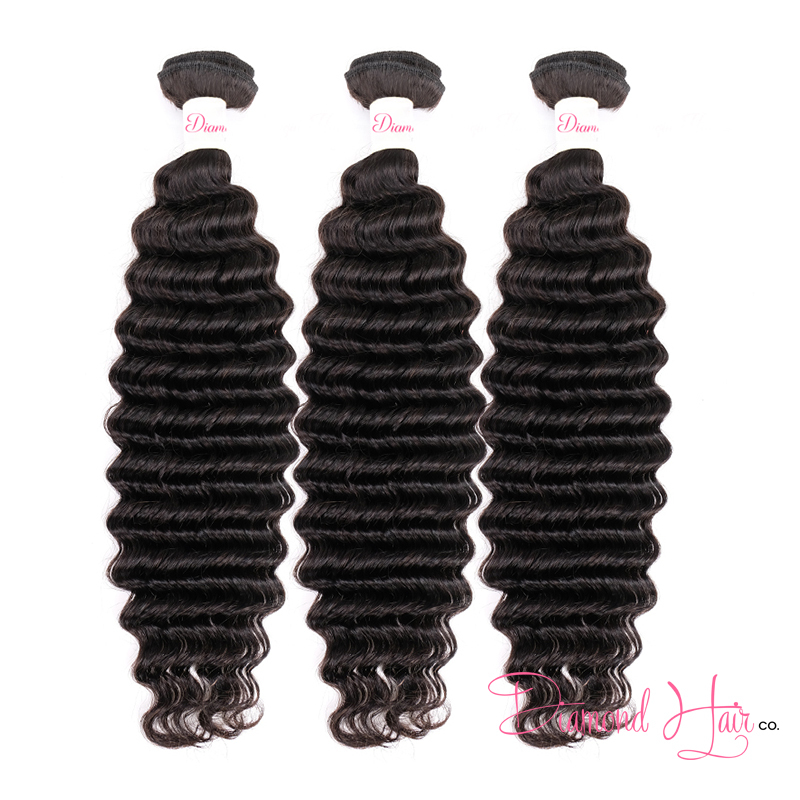 3 Bundle Deals Deep Wave Mink Brazilian Diamond Virgin Hair