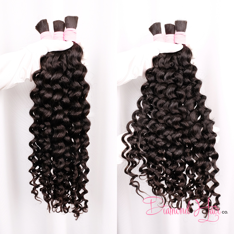 10A Color #1B Italian Curly Bulk Hair Vietnamese Cuticle Aligned Raw Cabelo Humano