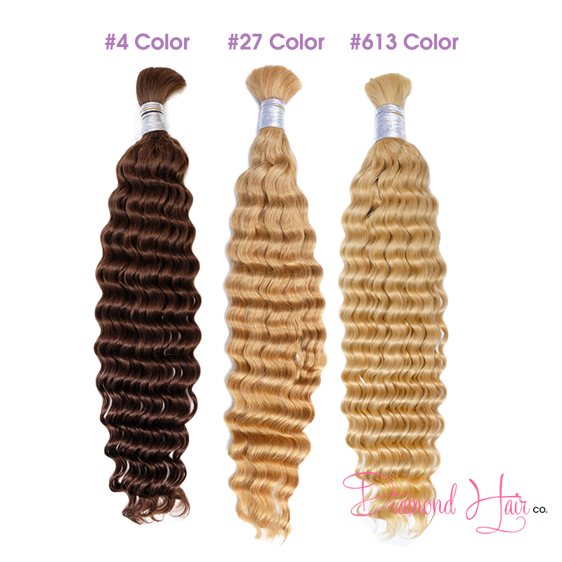 Bulk Hair Deep Wave #4 #27 #613 Color