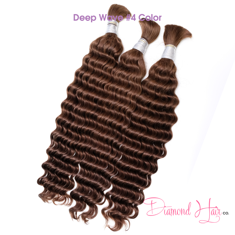 Bulk Hair Deep Wave #4 #27 #613 Color
