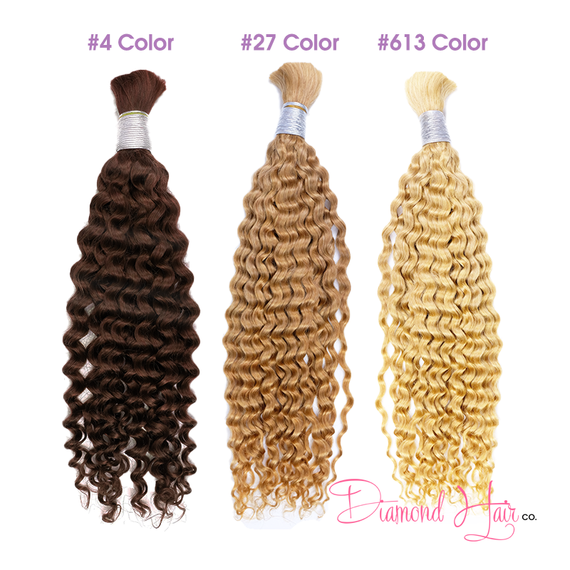 Bulk Hair Italian Curly  #4 #27 #613 Color