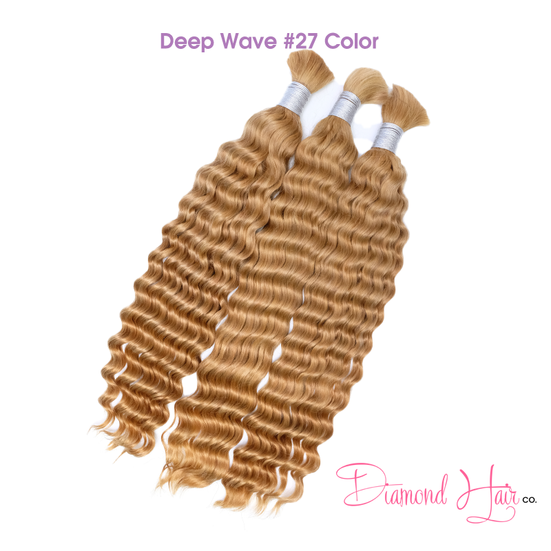 Bulk Hair Deep Wave #4 #27 #613 Color