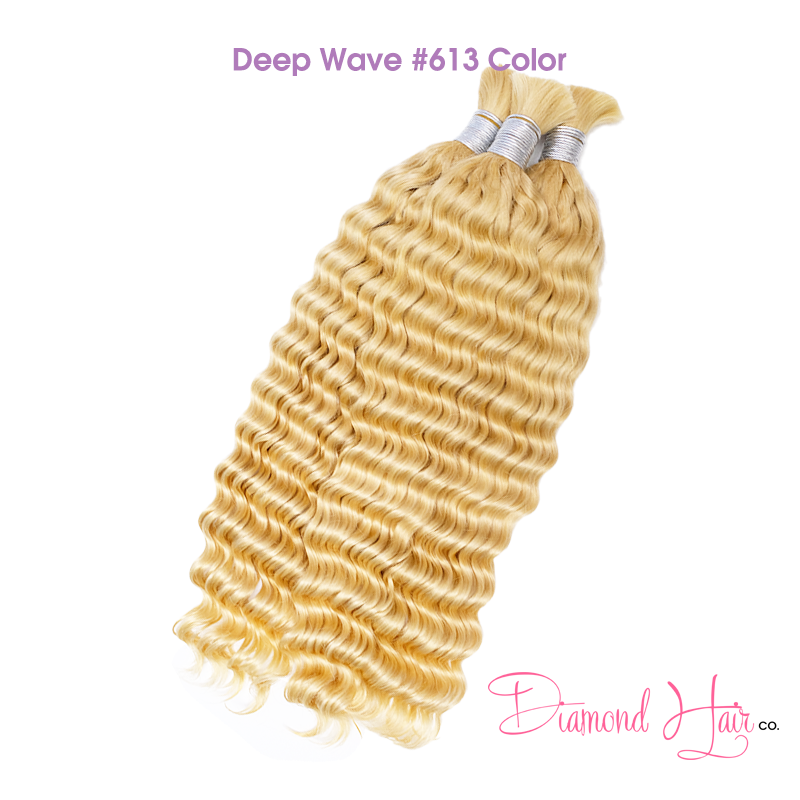 Bulk Hair Deep Wave #4 #27 #613 Color